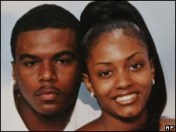 Murdered Sean Bell with his fiance Nicole