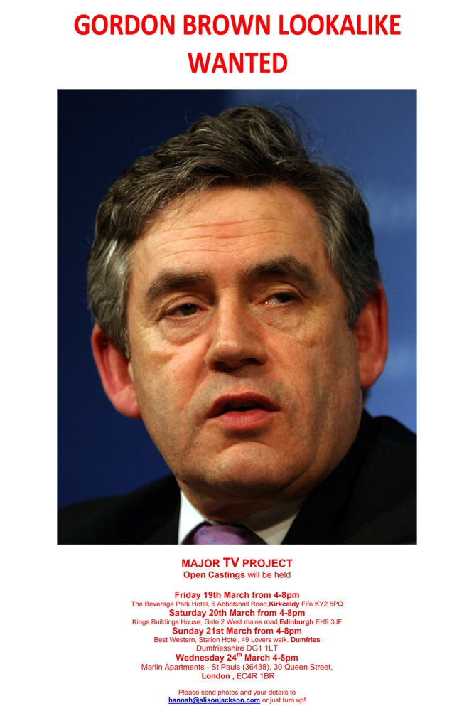 GORDON LOOKALIKE WANTED AD 1-1