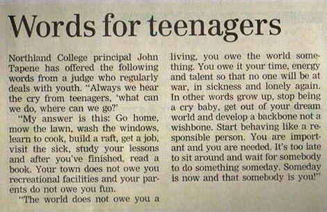 words for teens