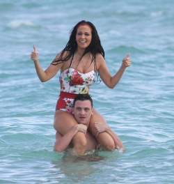 Personal assistant Gareth on holiday with Tulisa