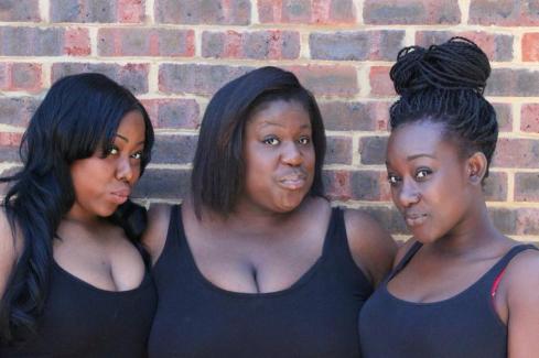 The creators behind Real Baby Mothers Of Brixton: The Chocolate Sisters (Donica Campbell, Shamara Roper and Aedenya Knight).