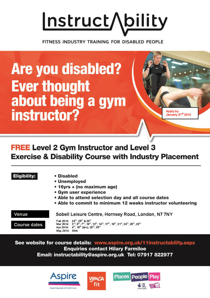 Course advert - Sobell 2014