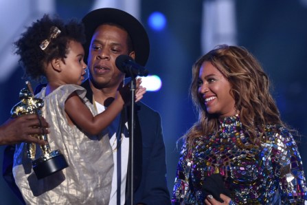 Blu Ivy with her parents at Sunday's VMAs