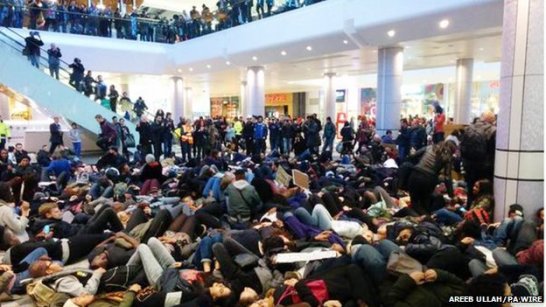 Protest in London last night.