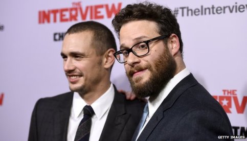 The Interview stars US actors James Franco (l) and Seth Rogen (r)