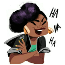 laughing blk girl