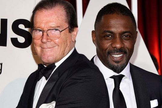 Roger Moore and Idris Elba
